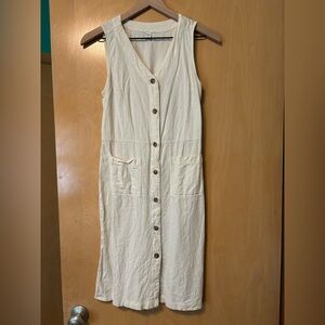Old Navy Sleeveless White Button-Down Dress size XS